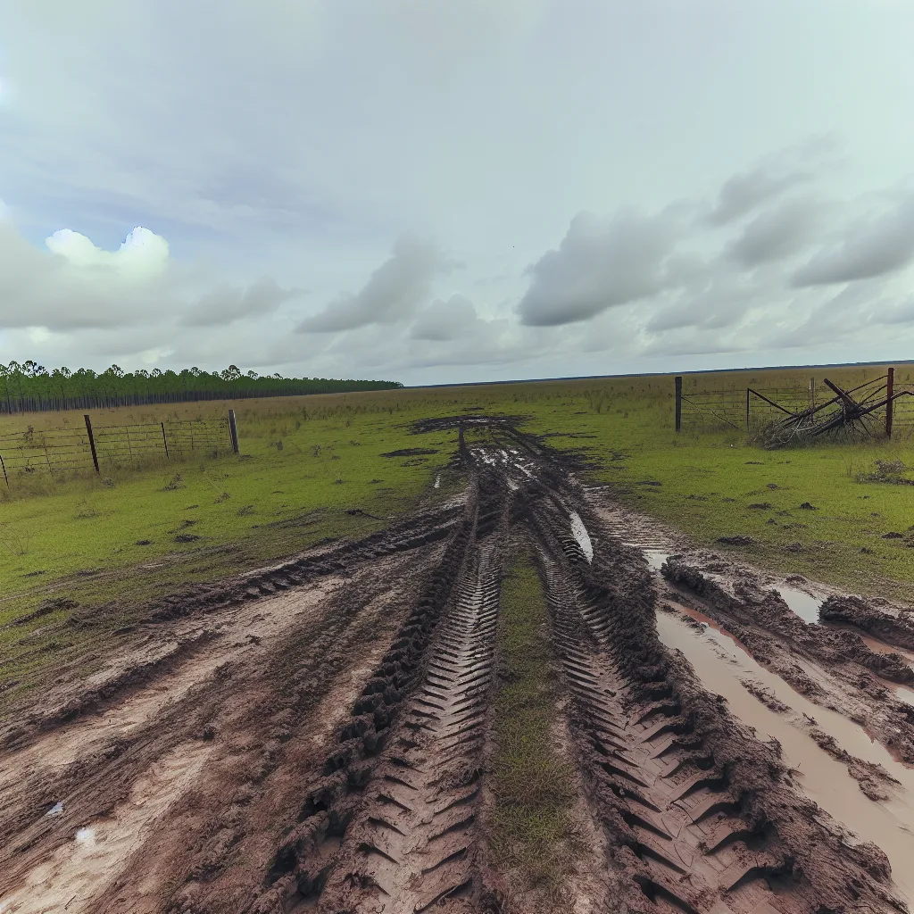 Rural acreage with open grassland in Florida