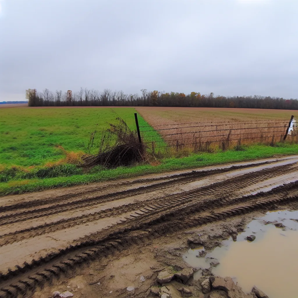 Rural acreage with open grassland in Indiana