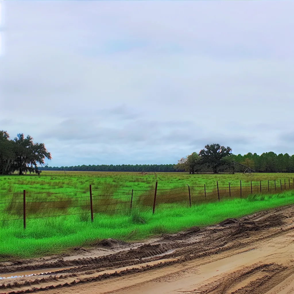 Rural acreage with open grassland in Louisiana