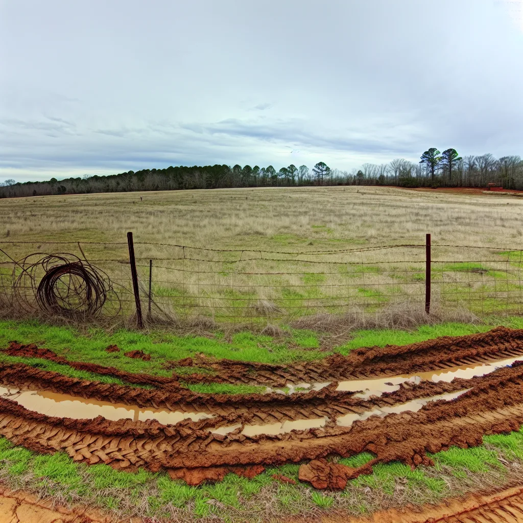 Rural acreage with open grassland in North Carolina