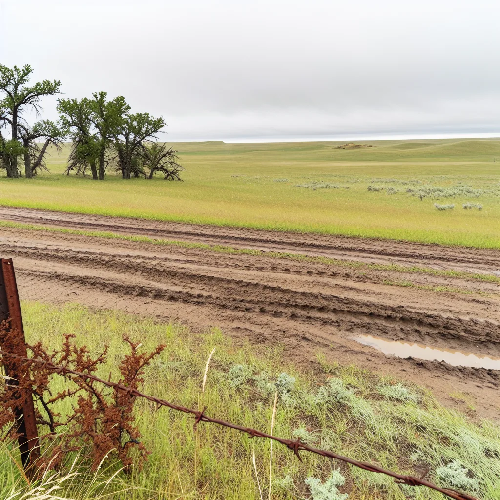 Rural acreage with open grassland in North Dakota