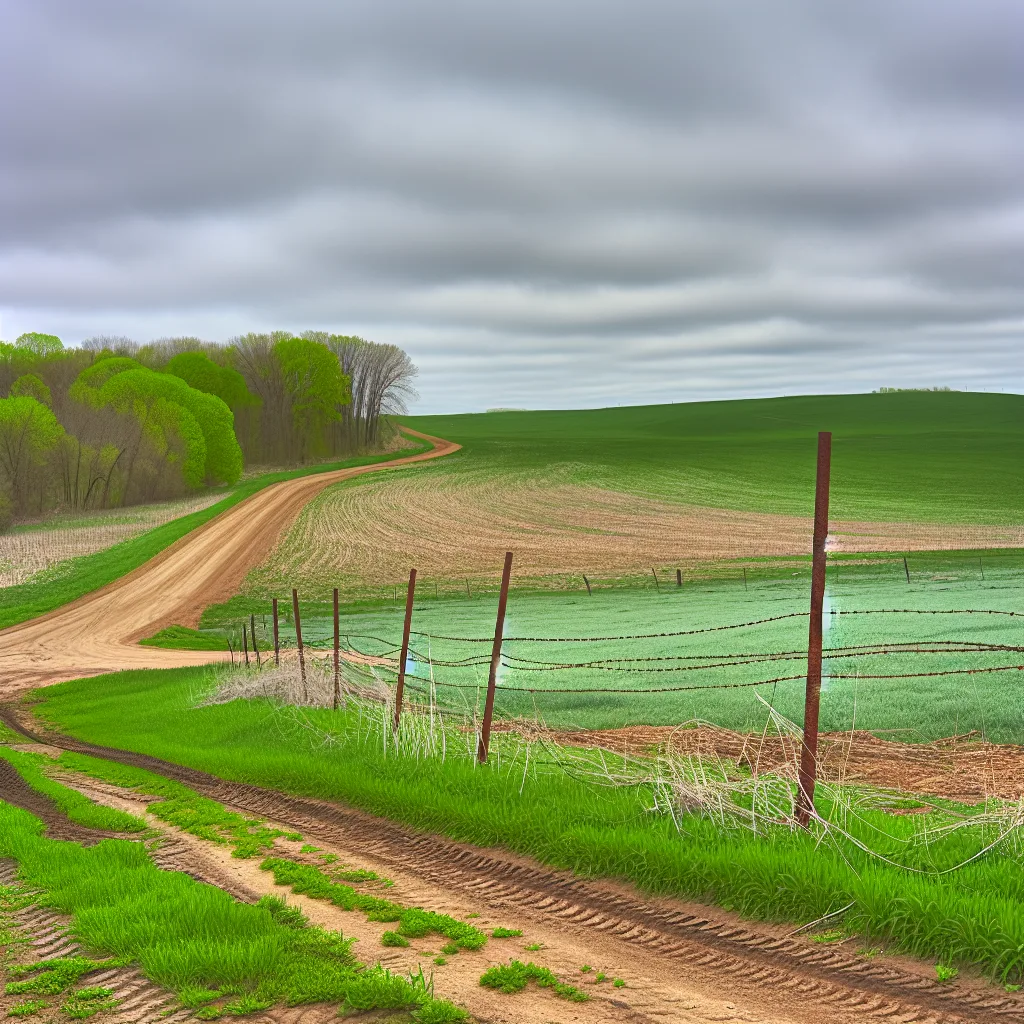 Rural acreage with open grassland in Wisconsin