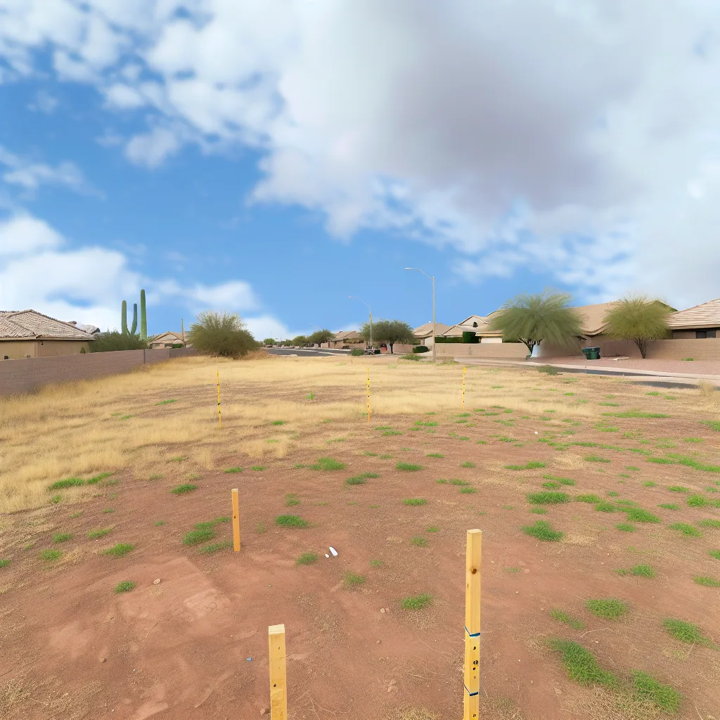 Vacant residential lot for sale in Arizona