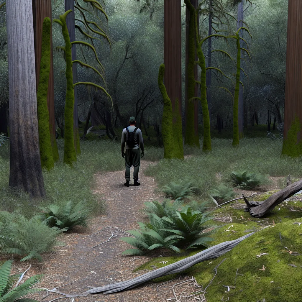 Wooded forest parcel in California