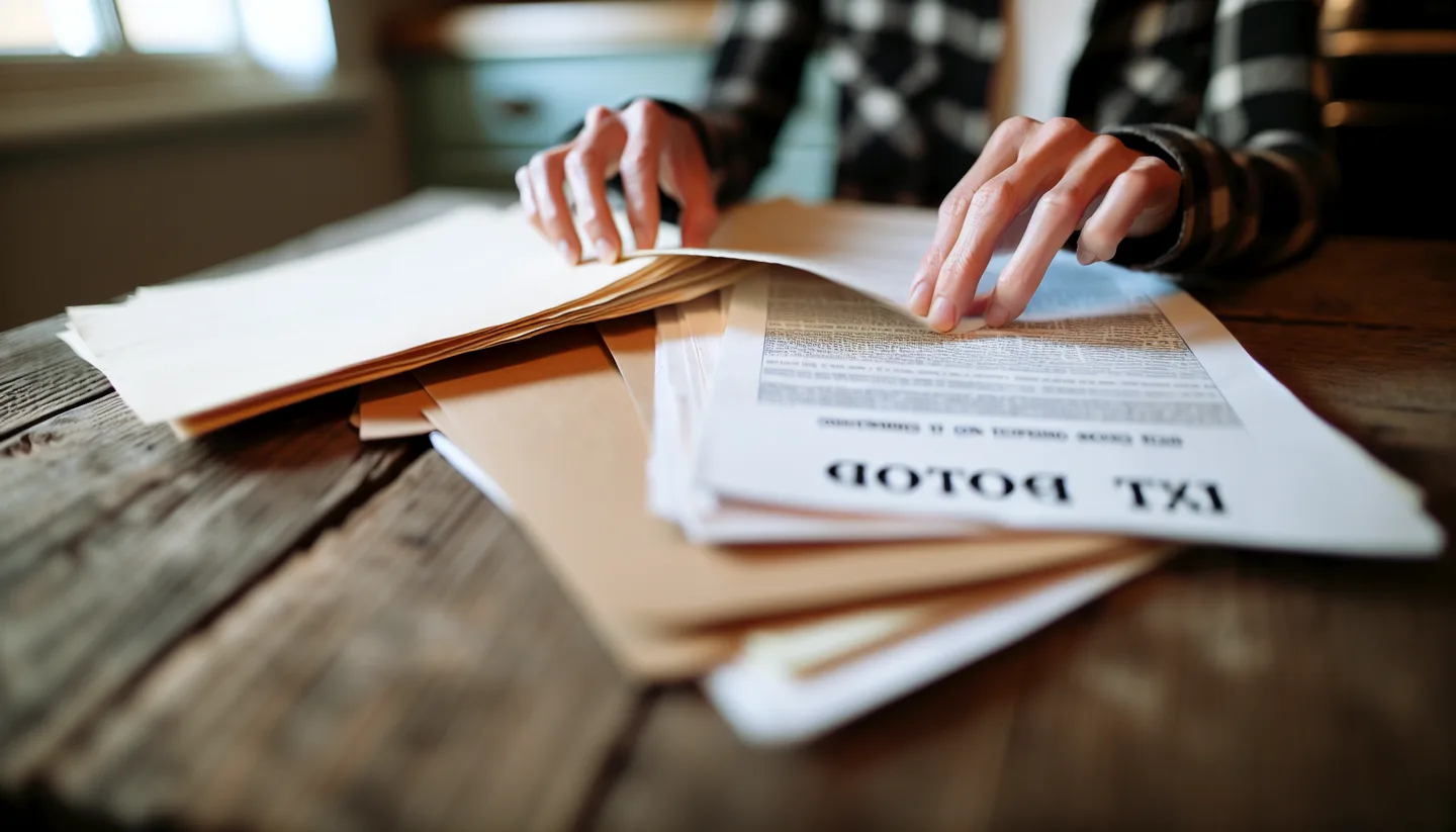 Sorting through inherited land documents and deed paperwork